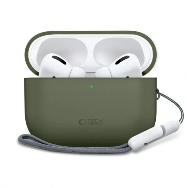 Tech-Protect Silikónové puzdro, Apple AirPods Pro 3, zelené