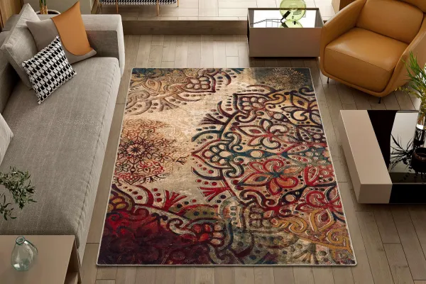 Kusový koberec POLONIA Boho Red 200x300 cm