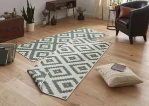 Kusový behúň Northrugs Twin 103131 Green Cream 80x250 cm