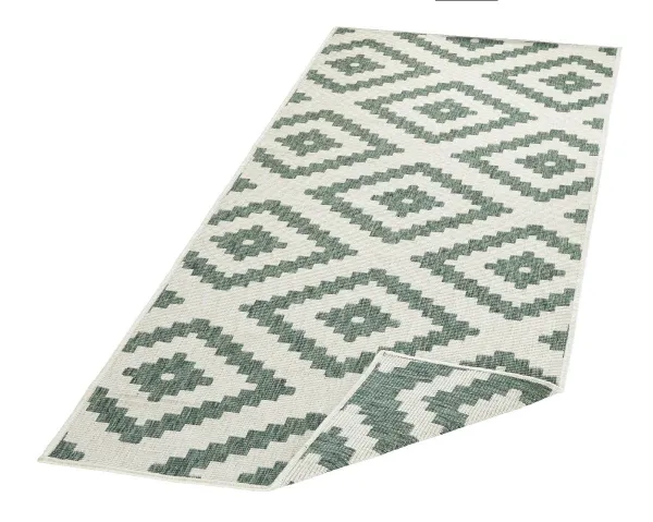 Kusový behúň Northrugs Twin 103131 Green Cream 80x250 cm
