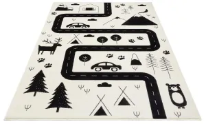 Detský kusový koberec Hanse Home Adventures 104564 Cream Black 120x170 cm