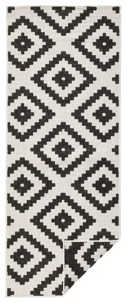Kusový behúň Northrugs Twin 103129 Black Cream 80x350 cm