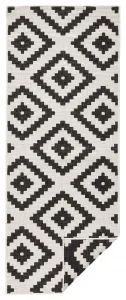 Kusový behúň Northrugs Twin 103129 Black Cream 80x350 cm