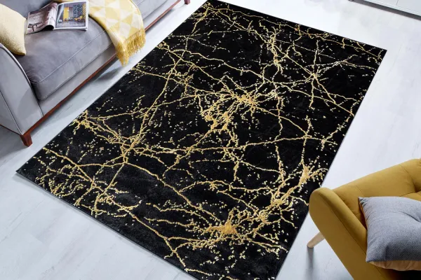 Kusový koberec ELITE 4355 black/gold 80x150 cm