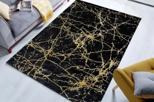 Kusový koberec ELITE 4355 black/gold 80x150 cm