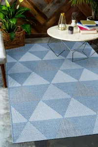 Kusový koberec Flat 21132 Ivory Silver/Light Blue 80x150 cm