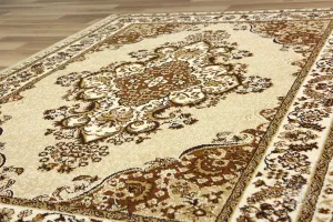 Kusový koberec Medailon 6985A Beige 40x60 cm