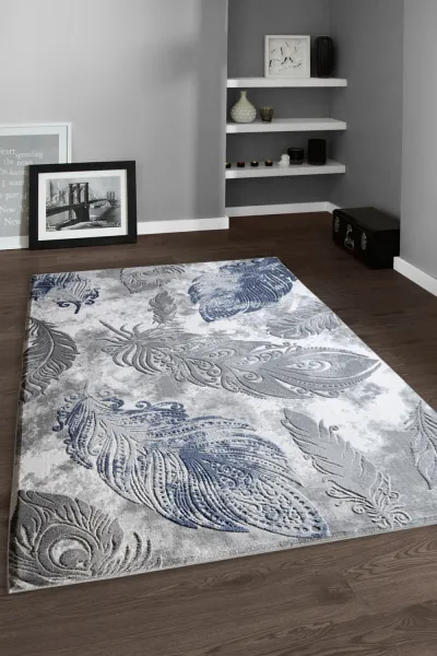 Kusový koberec Vals 8004 navy grey 80x150 cm