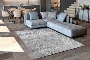 Kusový koberec Modena 3985 Light grey/Light blue 80x150 cm
