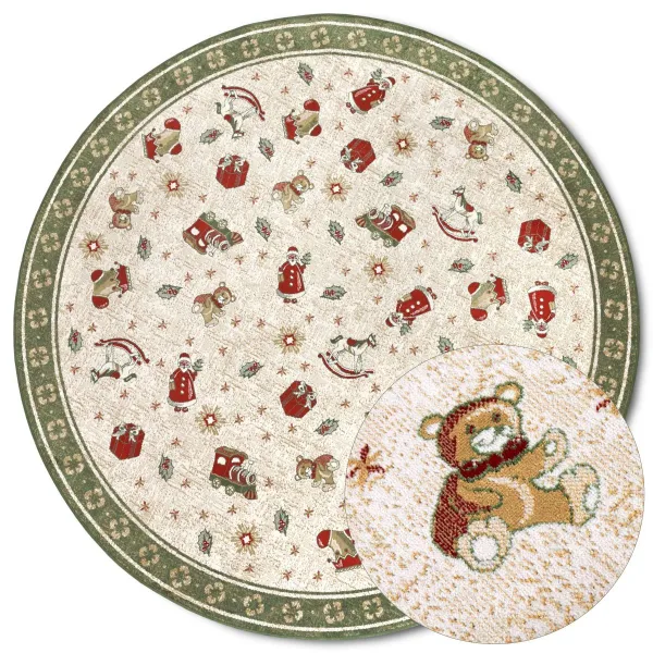 Kruhový kusový koberec Villeroy & Boch Toy´s  Delight 106218 Green Multicolour Ø 200 cm