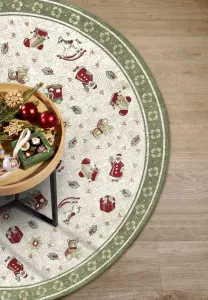 Kruhový kusový koberec Villeroy & Boch Toy´s  Delight 106218 Green Multicolour Ø 200 cm