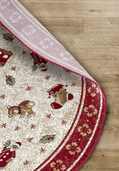 Kruhový kusový koberec Villeroy & Boch Toy´s  Delight 106217 Red Multicolour Ø 160 cm