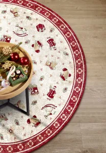 Kruhový kusový koberec Villeroy & Boch Toy´s  Delight 106217 Red Multicolour Ø 160 cm