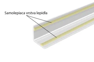 Ochranný rohový profil samolepiaci - Lakovaný biely 30x30 mm 250 cm