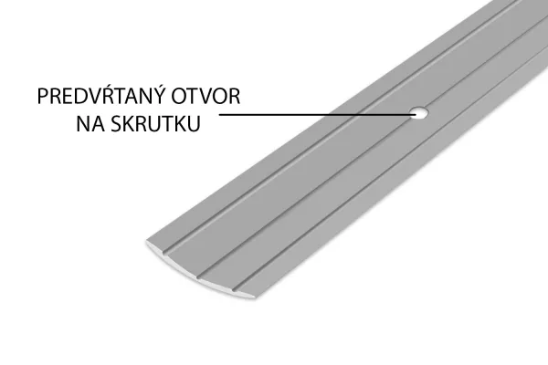 Prechodová lišta STANDARD 32 vŕtaná - Strieborná 270 cm
