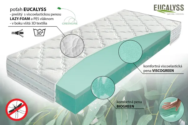 Penový matrac VISCOGREEN LUX 200x85 cm
