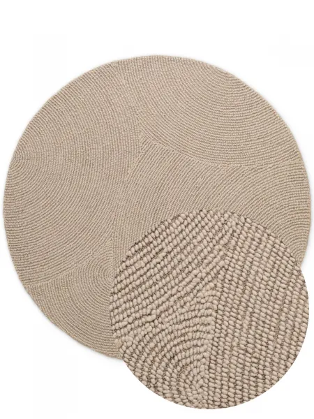 Kruhový kusový koberec Hanse Home Calmio 106221 Light Beige Ø 200 cm