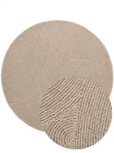 Kruhový kusový koberec Hanse Home Calmio 106221 Light Beige Ø 200 cm