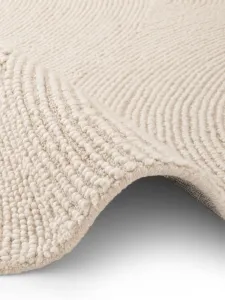 Kruhový kusový koberec Hanse Home Calmio 106220 Natural White Ø 200 cm