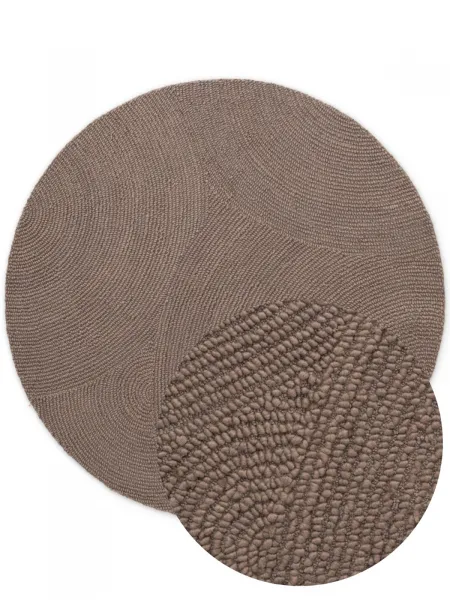 Kruhový kusový koberec Hanse Home Calmio 106219 Taupe Ø 200 cm