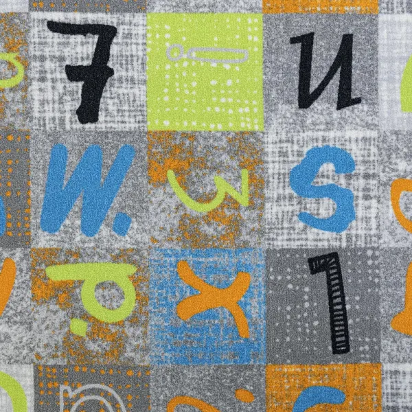 Detský metrážny koberec ALPHABET 150 400 cm
