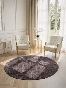 Kruhový kusový koberec Elle Decoration Brilliance 106311 Brown Ø 200 cm
