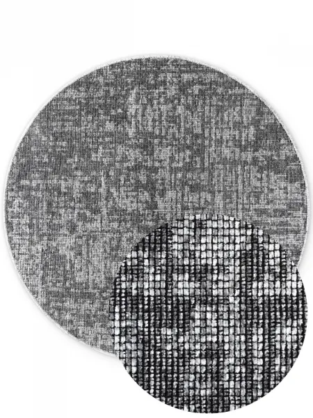 Kruhový kusový koberec Elle Decoration Brilliance 106310 Silver Grey Ø 200 cm