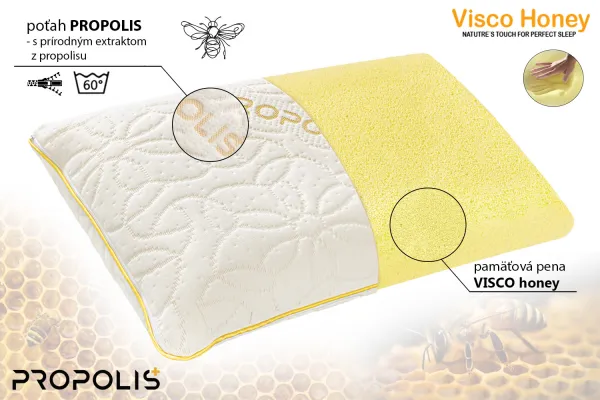 Anatomický vankúš PROPOLIS PILLOW 66x42x14 cm