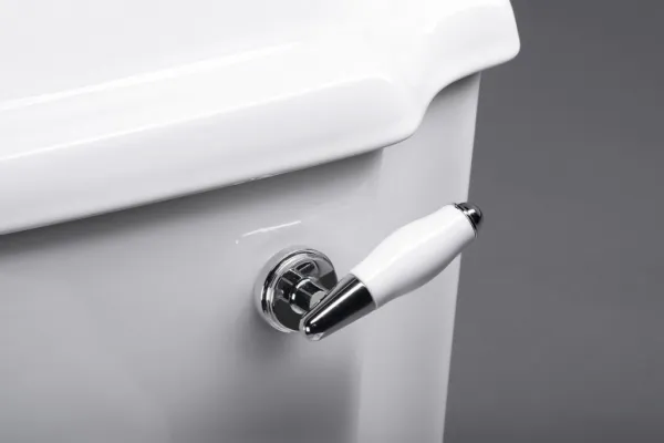 AQUALINE - ANTIK WC retro kombi zadný odpad + sedadlo, biela AK107-01