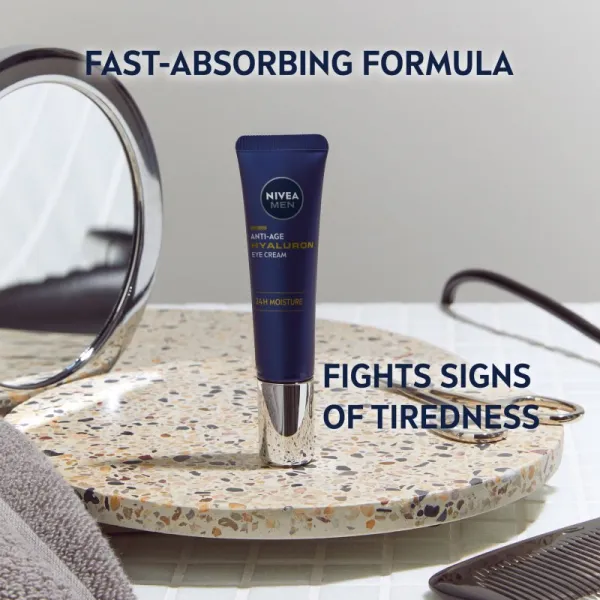 NIVEA MEN Hyaluron očný krém proti opuchom a vráskam pre mužov 15 ml