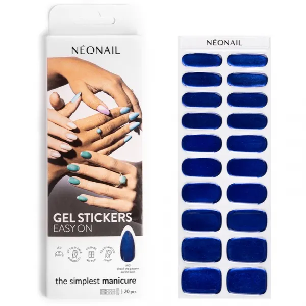 NEONAIL Easy On Gel Stickers nálepky na nechty s použitím UV/LED lampy odtieň M01 20 ks