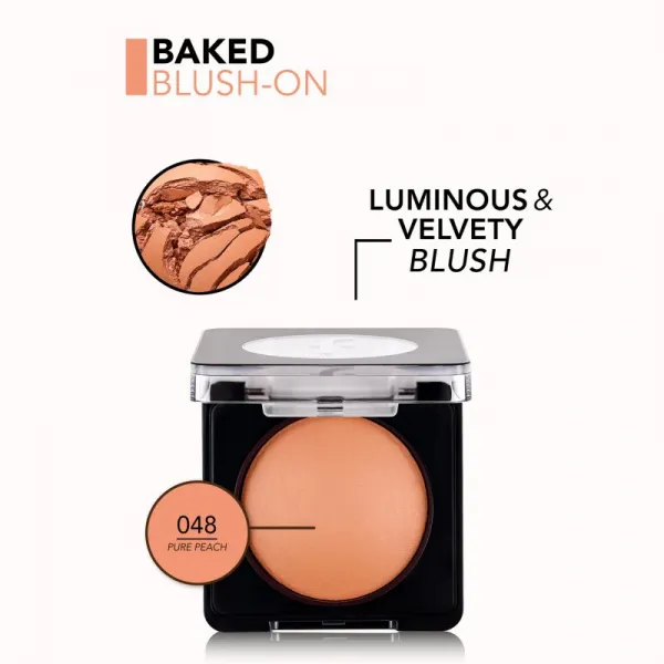 flormar Blush-On Baked rozjasňujúca lícenka odtieň 048 Pure Peach 4 g