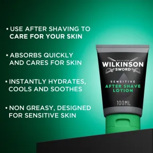Wilkinson Sword Sensitive After Shave Lotion hydratačné mlieko po holení 100 ml