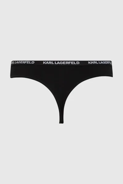 Spodná Bielizeň Karl Lagerfeld Logo Thong Black/White/Grey