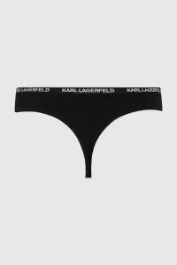 Spodná Bielizeň Karl Lagerfeld Logo Thong Black/White/Grey