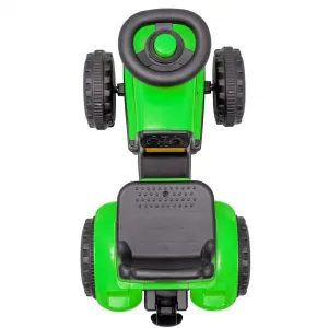 Detské odrážadlo traktor s vlečkou a náradim Baby Mix Benny zelený