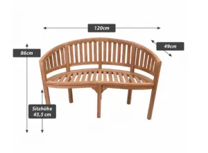 Záhradná lavica z teakového dreva, 2-miestna, 120 cm