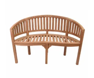 Záhradná lavica z teakového dreva, 2-miestna, 120 cm