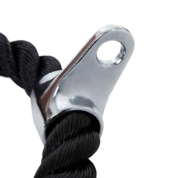 Tricepsové lano 68 cm, gumové koncovky, černé