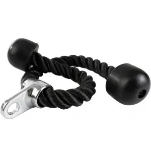 Tricepsové lano 68 cm, gumové koncovky, černé