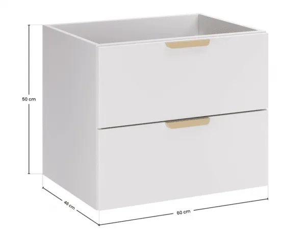 ArtCom Skrinka pod umývadlo ASTER WHITE 82-60-46-2S | 60 cm
