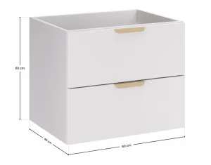ArtCom Skrinka pod umývadlo ASTER WHITE 82-60-46-2S | 60 cm
