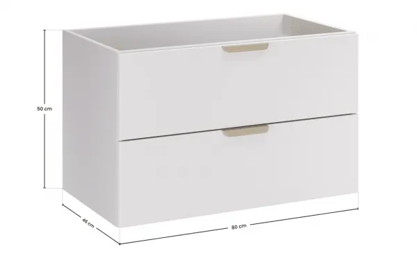 ArtCom Skrinka pod umývadlo ASTER WHITE 82-80-46-2S | 80 cm