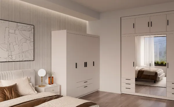 ArtLemp Šatníková skriňa ELLEN 4D2S | pieskovo béžová