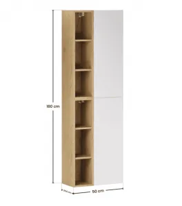 ArtCom Vysoká skrinka ASTER WHITE ASG 2SP/2UR