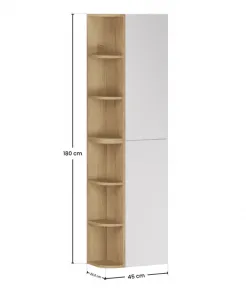 ArtCom Vysoká skrinka ASTER WHITE ASG 2SP/2URSM