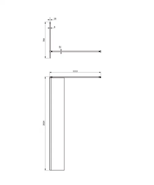 OMNIRES - MARINA walk-in, 80 cm chróm / transparent /CRTR/ DNR80XCRTR
