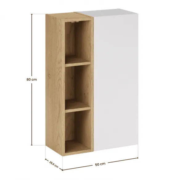 ArtCom Závesná skrinka ASTER WHITE ASG SP/UR 20x80 cm