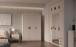 ArtLemp Šatníková skriňa ELLEN 3D | pieskovo béžová