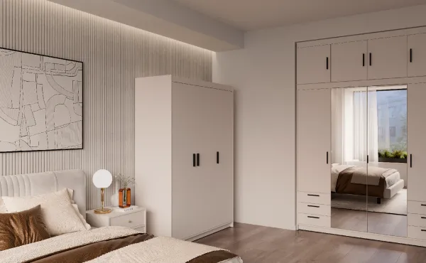 ArtLemp Šatníková skriňa ELLEN 3D | pieskovo béžová
